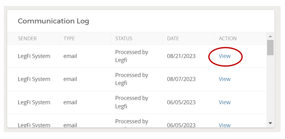 LegFi - member profile communication log.png
