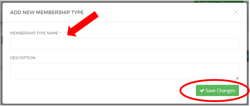 Form to add new membership type.