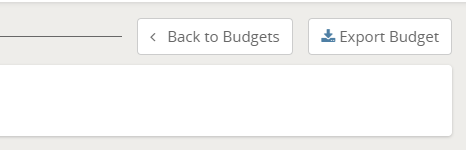 Back to Budgets" and "Export Budget" buttons.