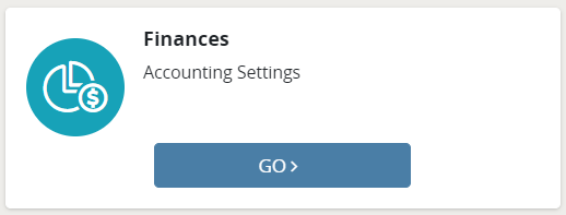 Finances accounting settings button